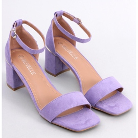 Sandalias tacón bajo Rocco Purple púrpura 1