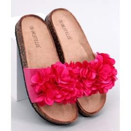 Zapatillas casa de corcho con flores Gardner Fucsia rosado 1
