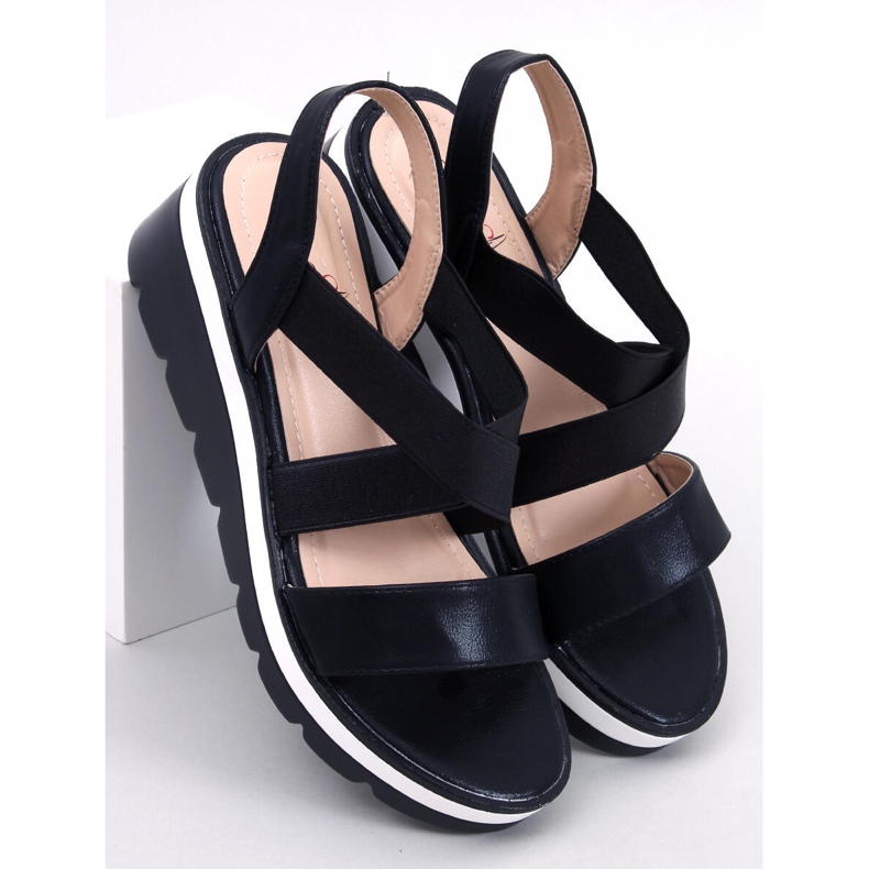 Sethi Sandalias cuña negras negro 1 Sethi Sandalias cuña negras negro 1
