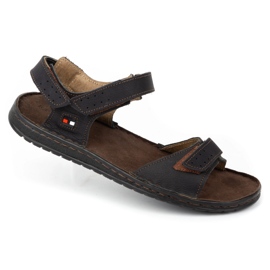 KOMODO Sandalias hombre piel negra 881K negro 3