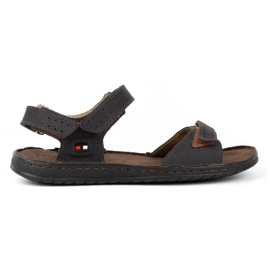 KOMODO Sandalias hombre piel negra 881K negro 1