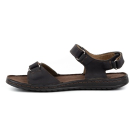 KOMODO Sandalias hombre piel negra 881K negro 2