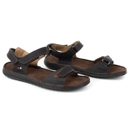 KOMODO Sandalias hombre piel negra 881K negro 4