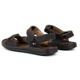 KOMODO Sandalias hombre piel negra 881K negro 6
