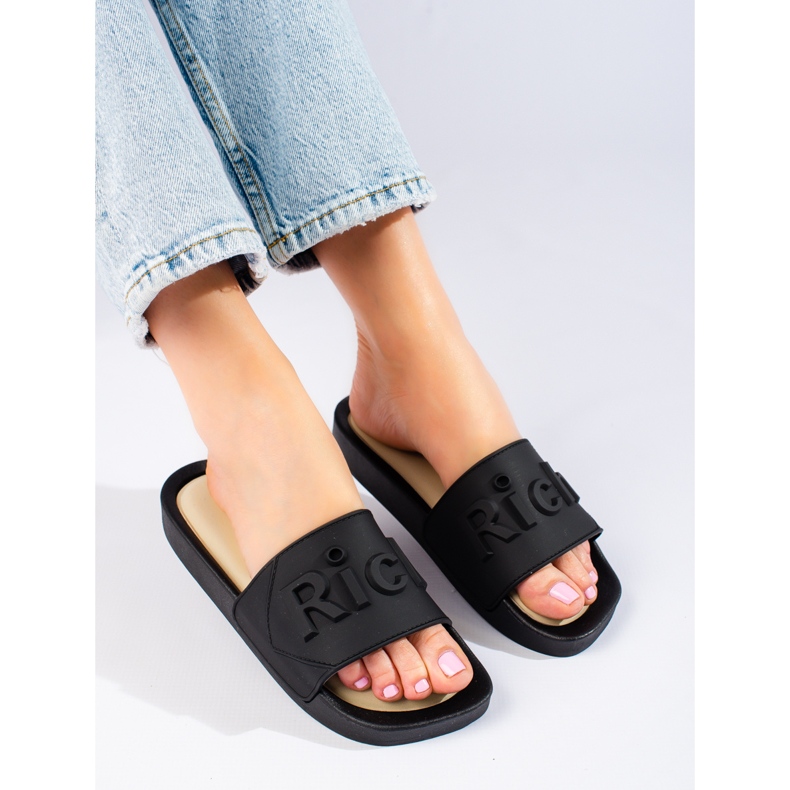 W. Potocki Pantuflas de mujer Potocki negras negro 2