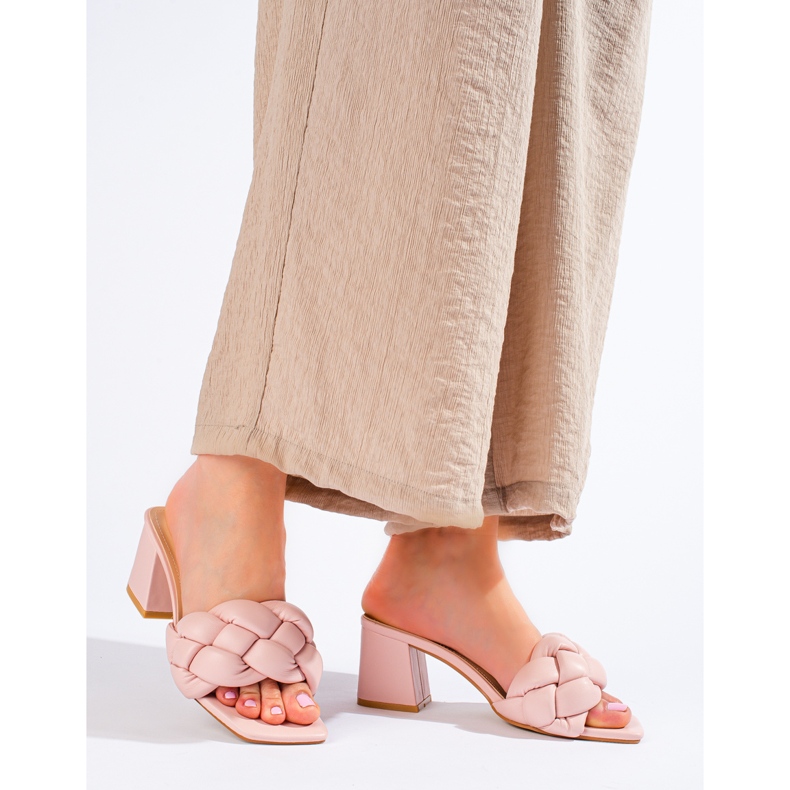 Sandalias mujer tacón Shelovet rosa rosado 1