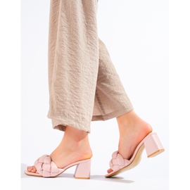 Sandalias mujer tacón Shelovet rosa rosado 2