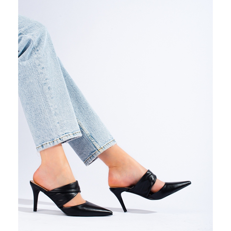Sandalias negras tacón stiletto Shelovet negro 1