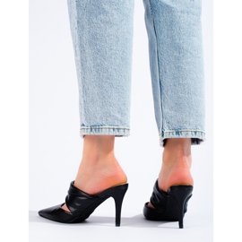 Sandalias negras tacón stiletto Shelovet negro 3