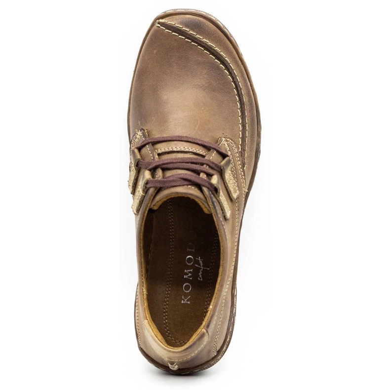 KOMODO Zapatos de piel para hombre 583 Marrón 2