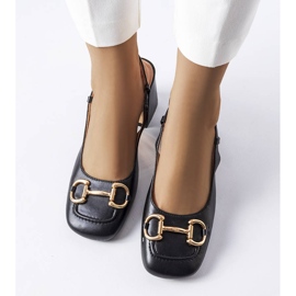 Sandalias negras de tacón alto de Parrish. negro 2