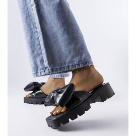 Seastar Chanclas negras con suela tractor de Bossé negro 2 Seastar Chanclas negras con suela tractor de Bossé negro 2