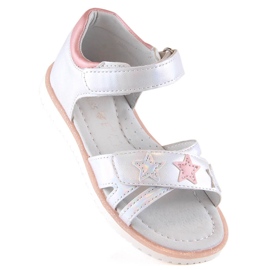 Evento Miss. Sandalias plateadas con velcro para niña plata 1