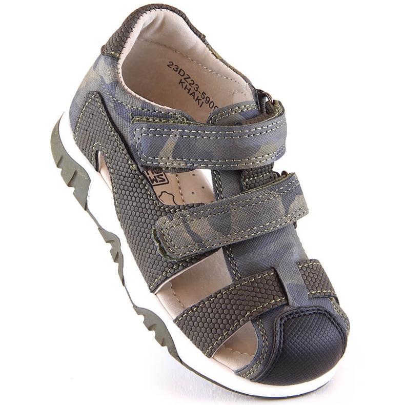 News Sandalias de verano con velcro para niño camo kaki Novedad 5909 verde 1