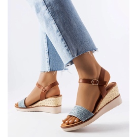 Sandalias cuña Miami azul 1 Sandalias cuña Miami azul 1