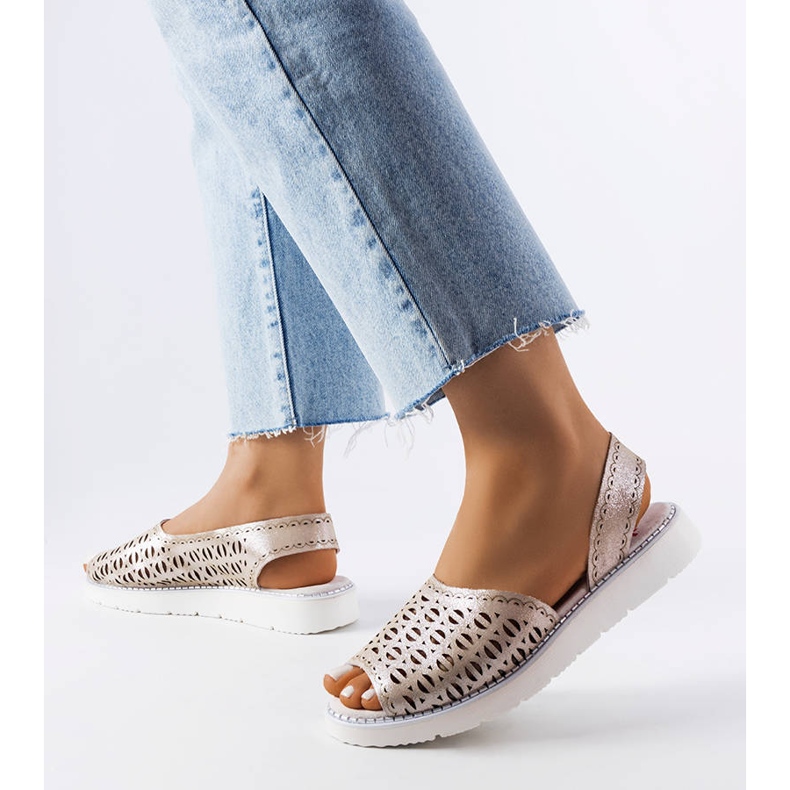 Sandalias Rainy caladas plateadas plata 2