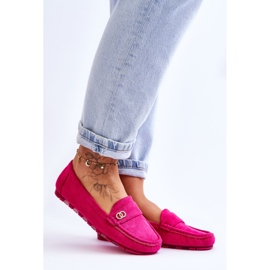 Mocasines Castelo De Ante Fucsia Sin Cordones rosado 8