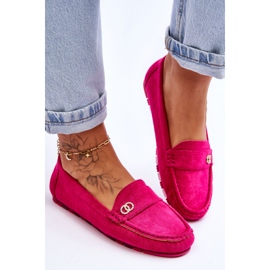 Mocasines Castelo De Ante Fucsia Sin Cordones rosado 5