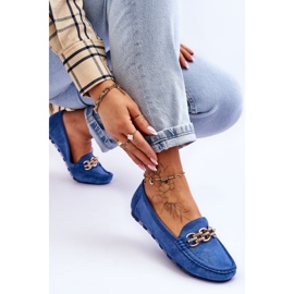 Mocasines Mujer Sorento Ante Azul 7