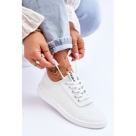 Lace a fuego lento para mujeres -Up White Sneakers blanco 7