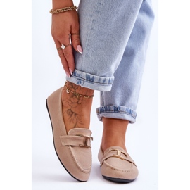 Mocasines clásicos sin cordones Carly en beige claro 1