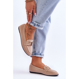 Mocasines clásicos sin cordones Carly en beige claro 3