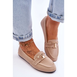 Mocasines clásicos sin cordones Carly en beige claro 4