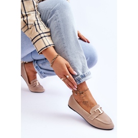 Mocasines clásicos sin cordones Carly en beige claro 5