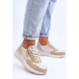 PG1 Deportivas Mujer Con Cremallera Beige Larisa 3