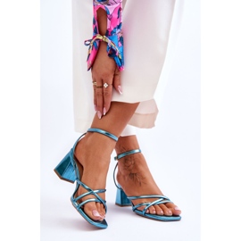 Sandalias de tacón alto Felisa Blue de moda azul 2