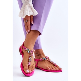 FB2 Chanclas De Ante Rosa Con Piedras Frency 2