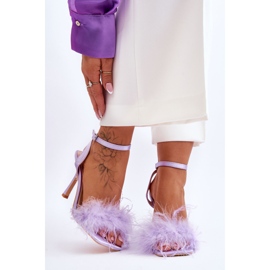 FB2 Sandalias de plumas Tiffany de mujer en violeta 2 FB2 Sandalias de plumas Tiffany de mujer en violeta 2