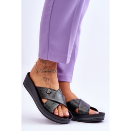 Vinceza Pantuflas De Mujer Con Plataforma Y Adorno Negro Brooklyn 6