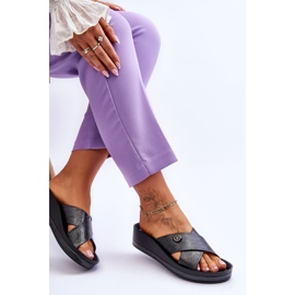 Vinceza Pantuflas De Mujer Con Plataforma Y Adorno Negro Brooklyn 5