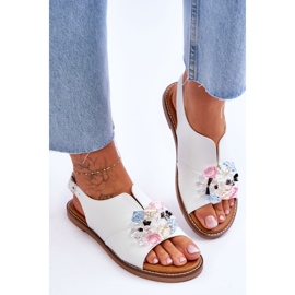 Vinceza Sandalias Mujer Piel Con Piedras Blanco Mersea negro 4
