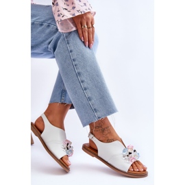 Vinceza Sandalias Mujer Piel Con Piedras Blanco Mersea negro 6