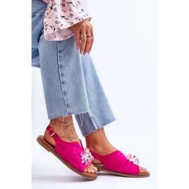 Vinceza Sandalias De Mujer Fucsia Mersea Stoned Suede rosado 6