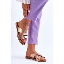 Vinceza Tacones planos Kenley dorados de mujer 5