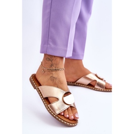Vinceza Tacones planos Kenley dorados de mujer 3