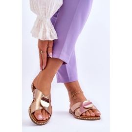 Vinceza Tacones planos Kenley dorados de mujer 2