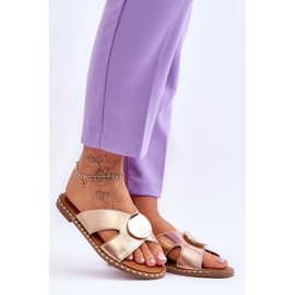Vinceza Tacones planos Kenley dorados de mujer 6