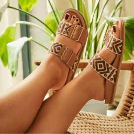 Marco Shoes Zapatillas con hebillas beige 9