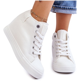 Zapatillas Altas Cuña Oculta Big Star LL274035 Blanco 6