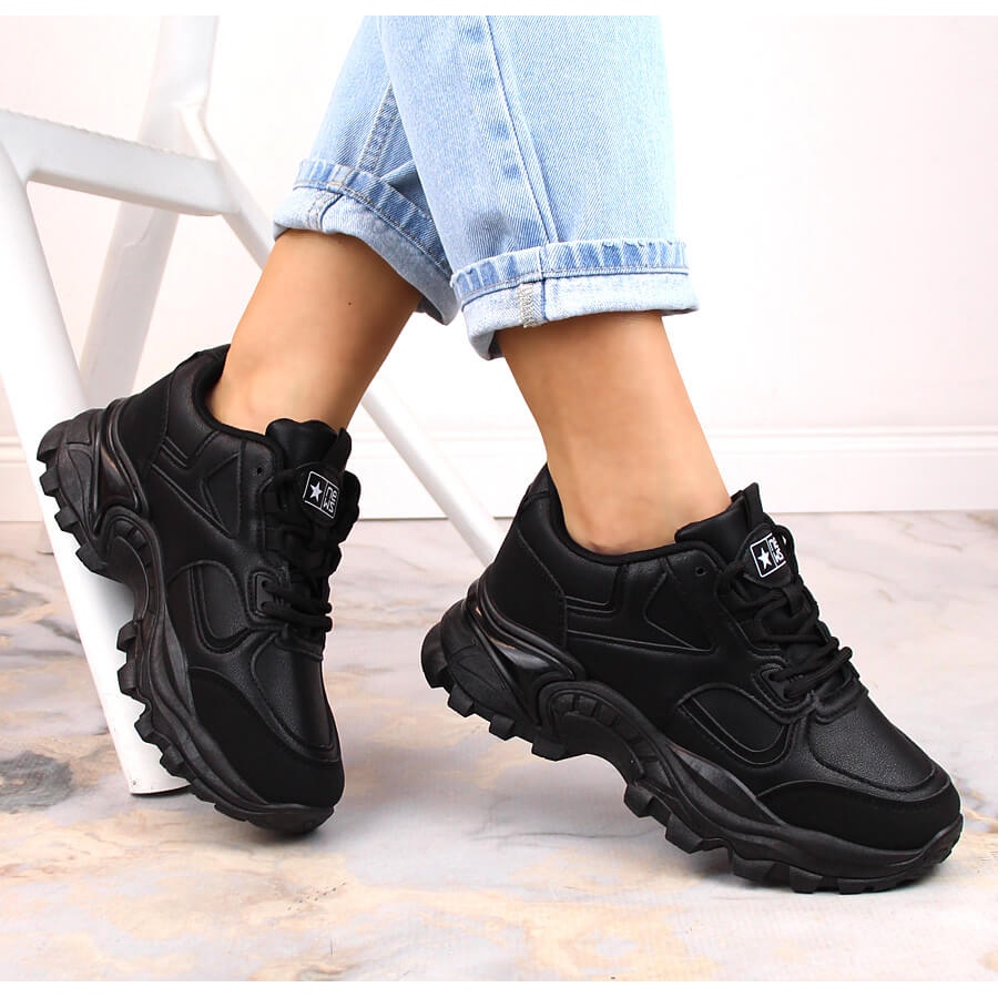 Deportivas Negras Mujer Vestir Bambas Negras Mujer Para Vestir