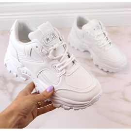 Zapatos deportivos de mujer en la plataforma blanco eVento 5465 4