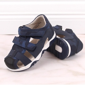 News Novedad 5909 sandalias de verano para niños con velcro, camo azul marino 4