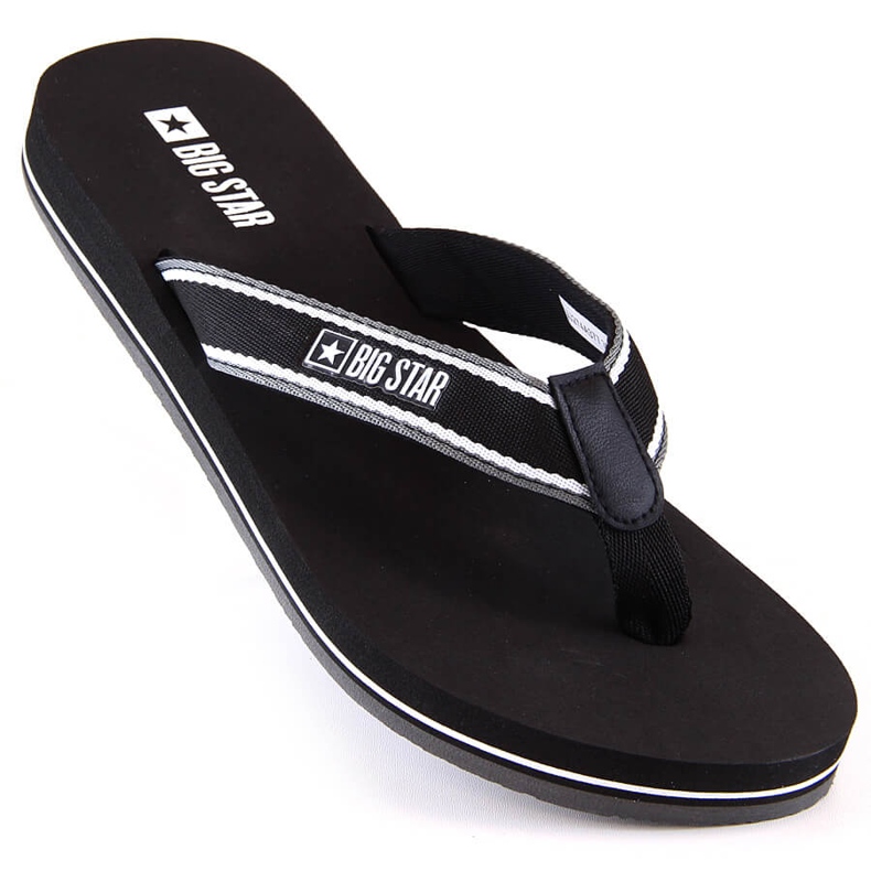 Chanclas negras planas Big Star JJ274A377 negro 1