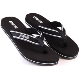 Chanclas negras planas Big Star JJ274A377 negro 2