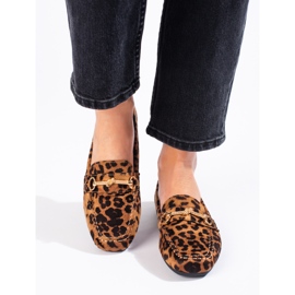 Mocasines de ante para mujer Shelovet marrón 3