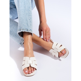 Babuchas clásicas de mujer blancas Shelovet blanco 3